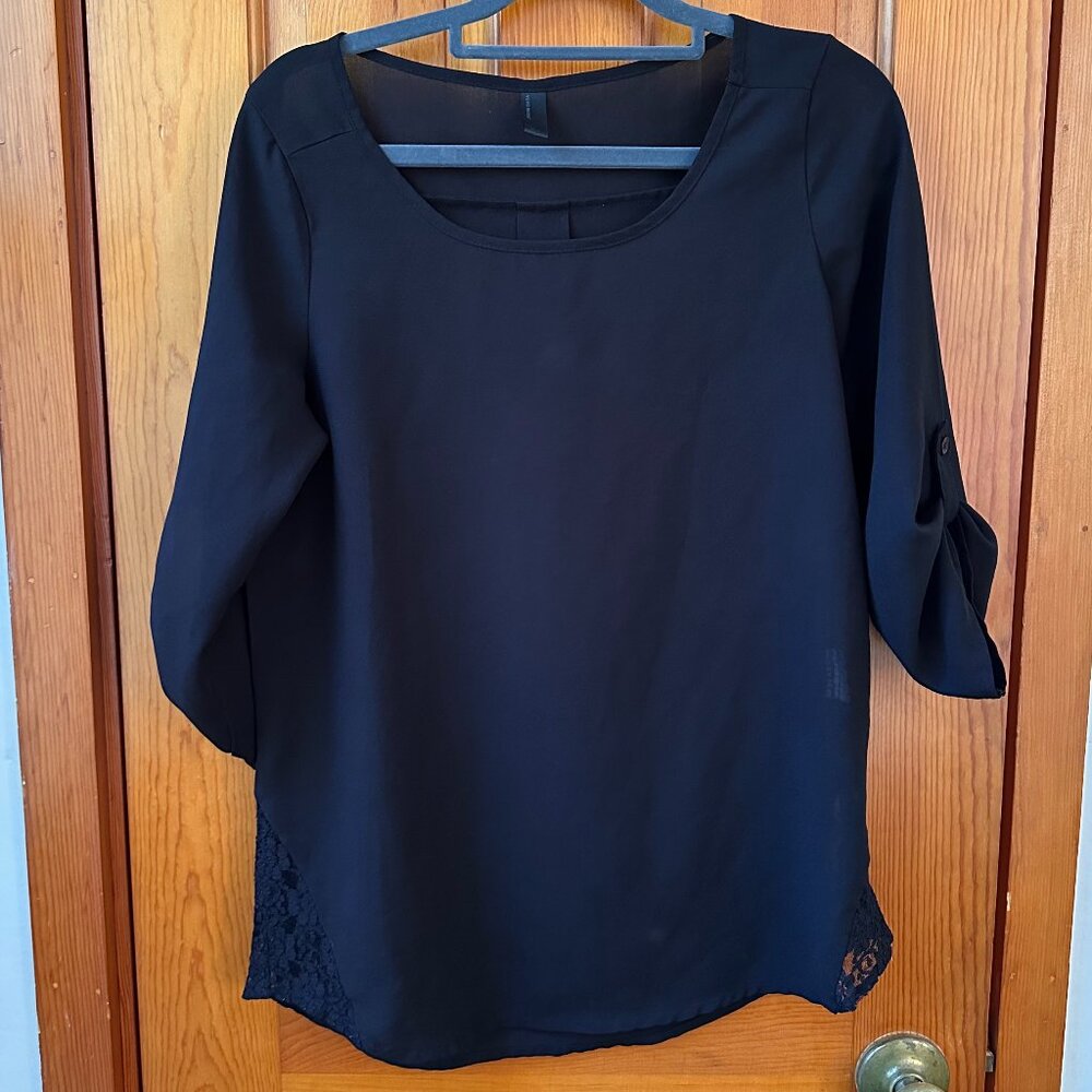 Vero Moda Black Lace Top - Size Small